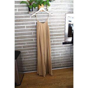 Willow Size 16 (or OS) Tan Gauzy Cotton Jumpsuit airy NWT beachy boho